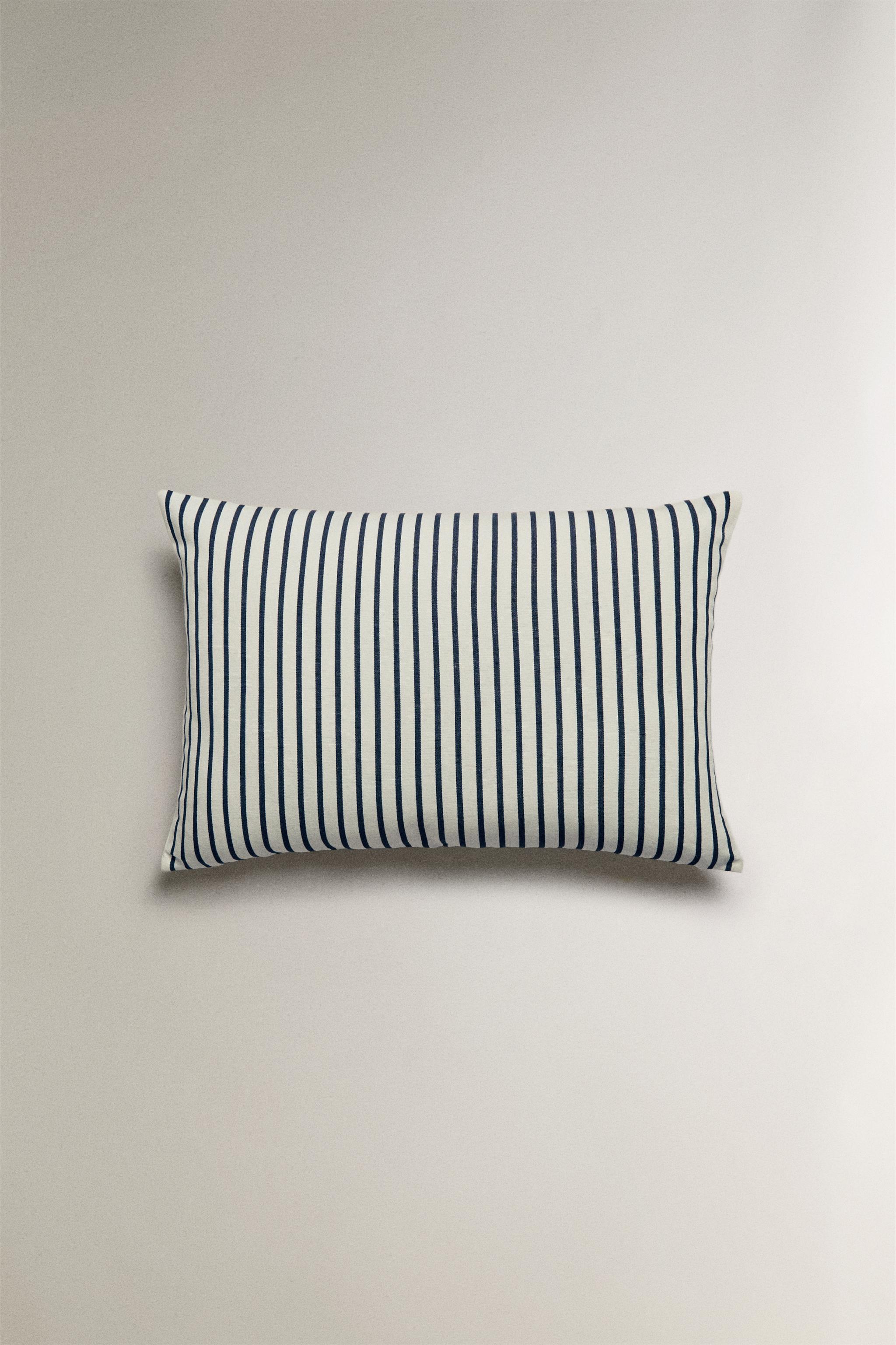 STRIPED THROW PILLOW COVER